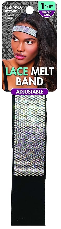 Donna Lace Melt Band Adjustable Silver Stone 22582 - ANNS BEAUTY SUPPLY